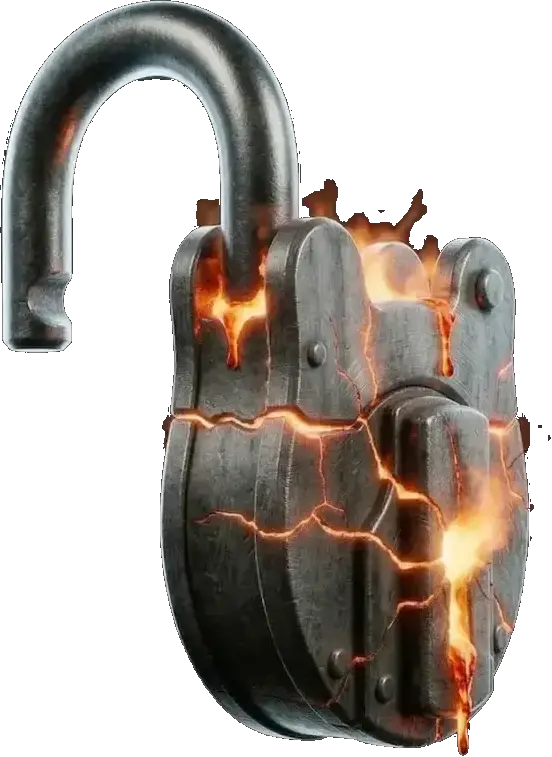 Open padlock representing data liberated from HFSQL to standard SQL by wxPerts